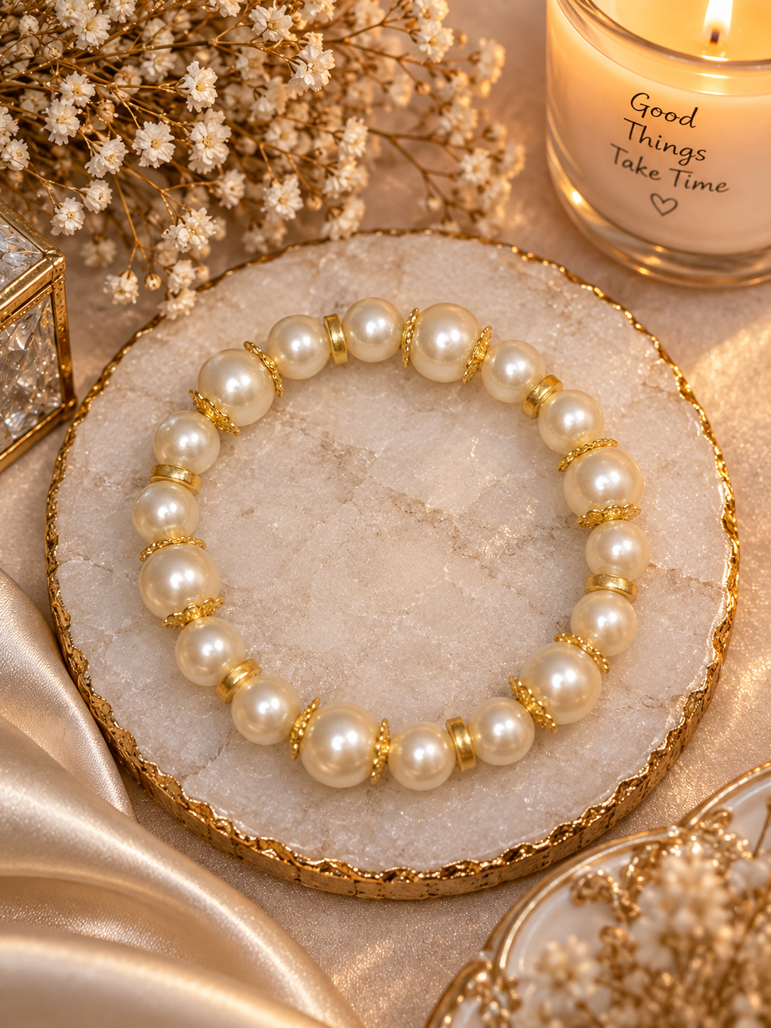 Pearl & Gold Bracelet