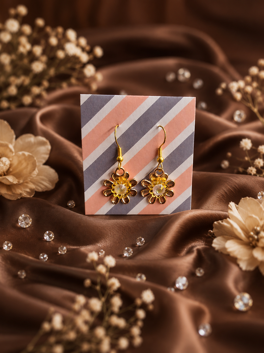 🌸 Crystal Flower Earrings