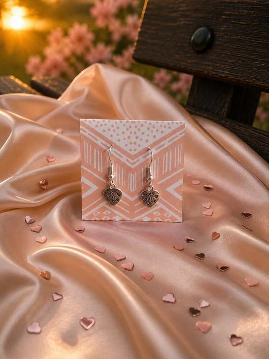 🧡 Made With Love Heart Earrings