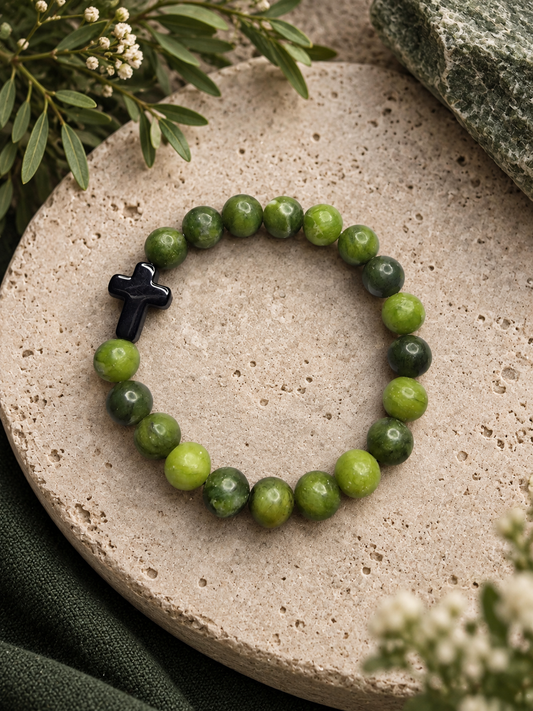 Jade Cross Bracelet