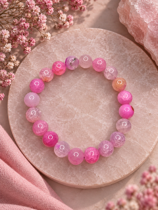 Pink Blossom Stone Bracelet