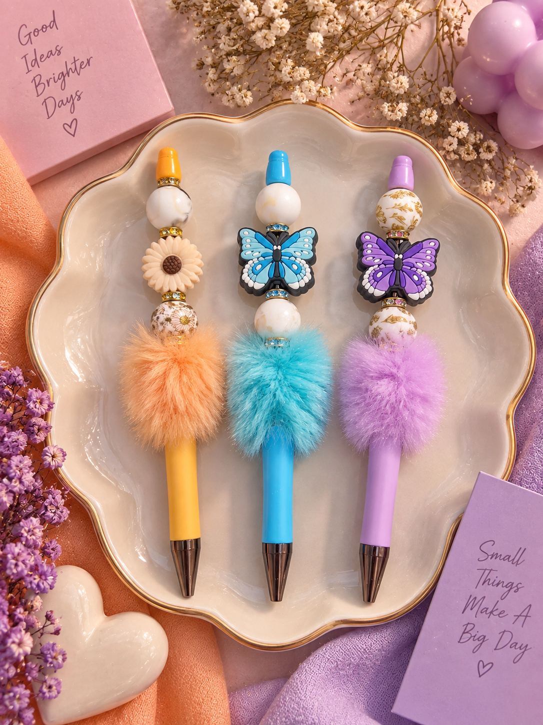 Fluffy Pom Pom Charm Pen